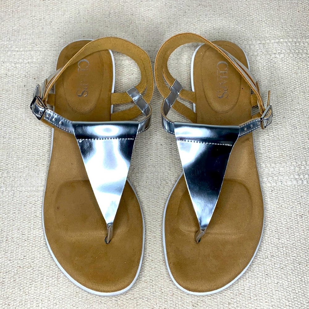 Chaps wedge t-strap sandal